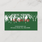 Green Grass Mowing Yarn Care Gardenin Visitenkarte (Rückseite)