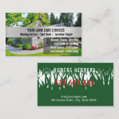 Green Grass Mowing Yarn Care Gardenin Visitenkarte (Vorne/Hinten)
