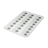 "Green Grass Pattern Bathmat - Frische Natur- Badematte (Schrägansicht)