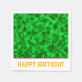 Green Grass Sports Team Field Happy Birthday Serviette (Vorderseite)