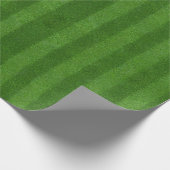 Green grass texture from a soccer field  geschenkpapier (Ecke)