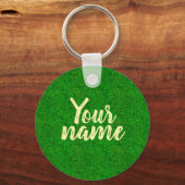 Green grass texture from a soccer field schlüsselanhänger (Vorderseite)