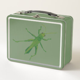 Green Grasshopper Insect Lunch Boxes Metall Brotdose