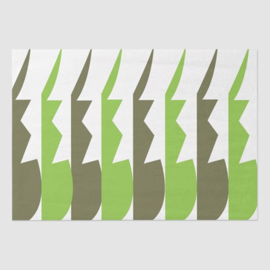 Green Gray Abstrakt Modern Seidenpapier (Vorderseite)