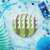 Green Gray Abstrakt Modernes Party Pappteller (Party)