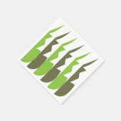 Green Gray Abstrakt Modernes Party Serviette (Ecke)