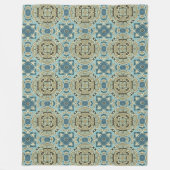 Green Gray Aquamarin Blue Ochre Angesagter Bohemis Fleecedecke (Vorderseite)