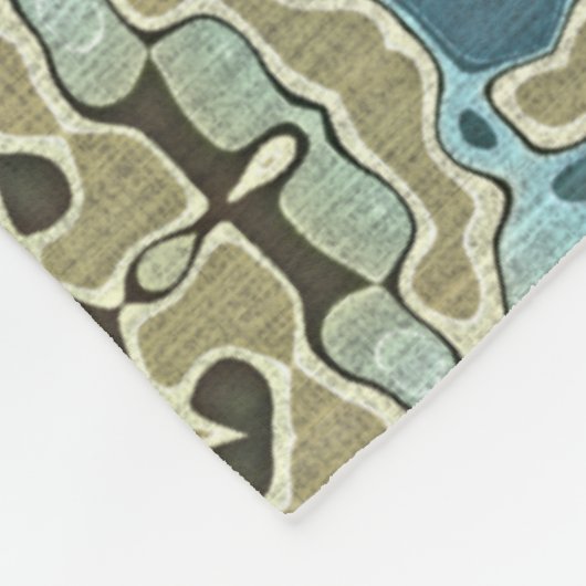 Green Gray Aquamarin Blue Ochre Angesagter Bohemis Fleecedecke (Ecke)