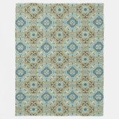 Green Gray Aquamarin Blue Ochre Angesagter Bohemis Fleecedecke (Vorderseite)