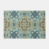 Green Gray Aquamarin Blue Ochre Angesagter Bohemis Fußmatte (Vorderseite)