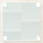 Green, Gray, Black, White Stripes Glasuntersetzer (Rückseite)