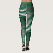 Green, Gray, Black, White Stripes Leggings (Rückseite)