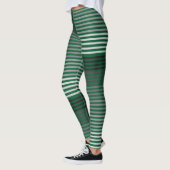 Green, Gray, Black, White Stripes Leggings (Links)