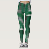 Green, Gray, Black, White Stripes Leggings (Vorderseite)