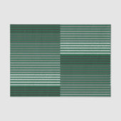 Green, Gray, Black, White Stripes Seidenpapier (Vorderseite)