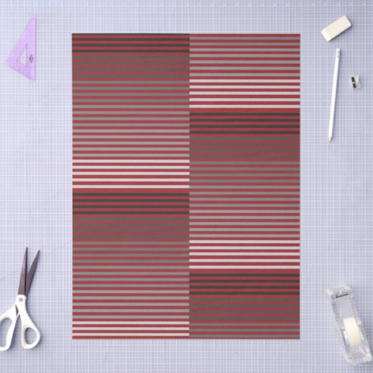 Green, Gray, Black, White Stripes Seidenpapier (Basteln)