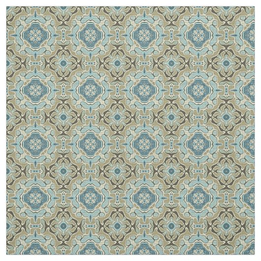 Green Gray Blue Aquamarin Ochre Angesagt Orient Ba Stoff (Muster)