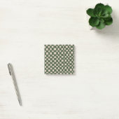 Green Gray Checkered Checkerboard Muster Post-it Klebezettel (Büro)