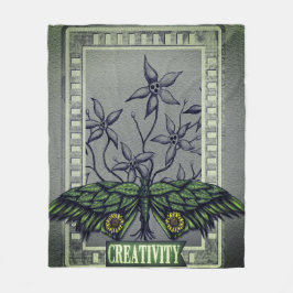 Green & Gray Creativity Blanket Fleecedecke