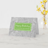 Green Gray Ferns Business von Group Birthday Karte (Gelbe Blume)
