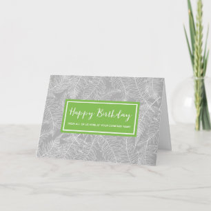 Green Gray Ferns Business von Group Birthday Karte