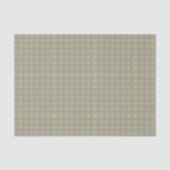 Green Gray Gingham Pattern Seidenpapier (Vorderseite)