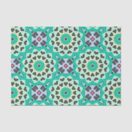 Green & Gray Hearts Ethnic Boho Geometric Muster Seidenpapier