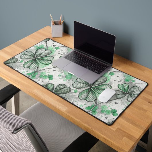 GREEN & GRAY IRISH SHAMROCKS SCHREIBTISCHUNTERLAGE (Büro 2)