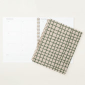 Green Gray Karo Muster Modernes & Minimalistisches Planer (Anzeige)