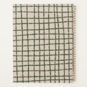 Green Gray Karo Muster Modernes & Minimalistisches Planer (Rückseite)