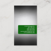 Green Gray Light Attractive Business Card Visitenkarte (Rückseite)