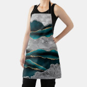 GREEN GRAY MARBLE AGATE GOLD GLITZER GLAM SCHÜRZE (InSitu)