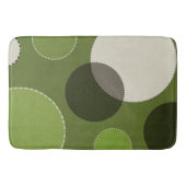 Green Gray Polka Dot Abstrakt Badematte (Vorderseite)
