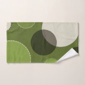 Green Gray Polka Dot Abstrakt Badhandtuch Set (Handtuch)
