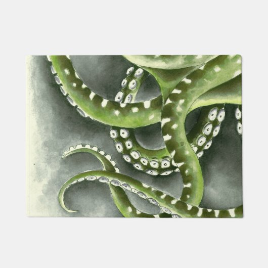 Green Gray Tentacles Fußmatte (Vorderseite)
