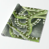 Green Gray Tentacles Geschenkpapier (Ungerollt)