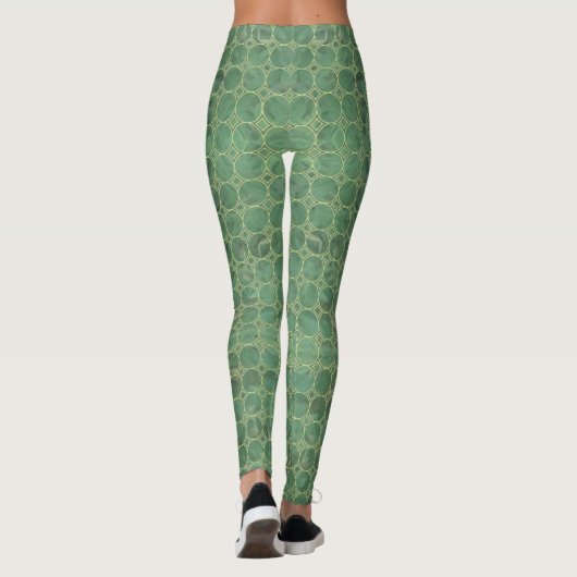 Green Gray Tile LegginGgs Leggings (Rückseite)