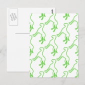 Green Great Dane Postkarte (Vorne/Hinten)