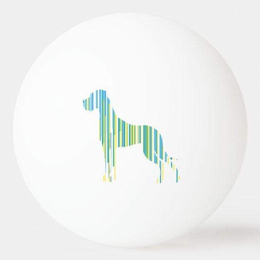 Green Great Dane Tischtennisball (Vorderseite)