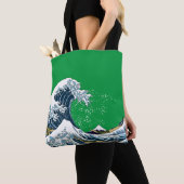 Green Great Wave off Kanagawa Moderner Pop Tasche (Von Nahem)