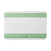Green Grecian Frieze Design Badematte (Vorderseite)