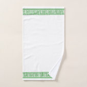 Green Grecian Frieze Design Badhandtuch Set (Handtuch)