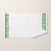 Green Grecian Frieze Design Badhandtuch Set (Handtuch)