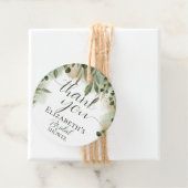 Green Green Gold Script Calligraphy Vielen Dank Geschenkanhänger (Beispiel)