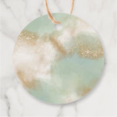 Green Green Gold Script Calligraphy Vielen Dank Geschenkanhänger (Rückseite)