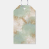 Green Green Gold Script Calligraphy Vielen Dank Geschenkanhänger (Rückseite)