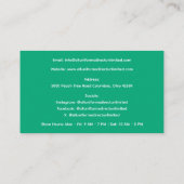 Green Grey Blue Medical Clogs Uniform Visitenkarte (Rückseite)