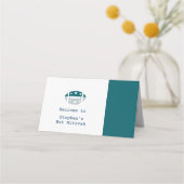 Green Grey Football Ticket Bat Mitzvah Sitzplatz Platzkarte (Rückseite)