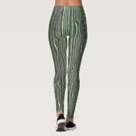Green & Grey Pinch, Nip, Tuck, Streifen Leggings