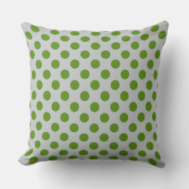 Green Grey Polka Dot Pattern Kissen